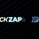 Logotipo do BlackZAP ao lado da marca CDL Belo Horizonte, sobre fundo preto com linhas diagonais azuis.